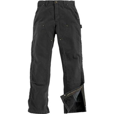 Carhartt Mens Sandstone Waist Overall Quilt Lined Work Pant 